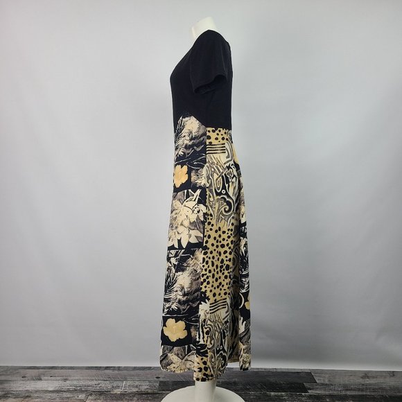 Vintage Joseph Ribkoff Animal Print Dress Midi Size 10 - Picture 7 of 15